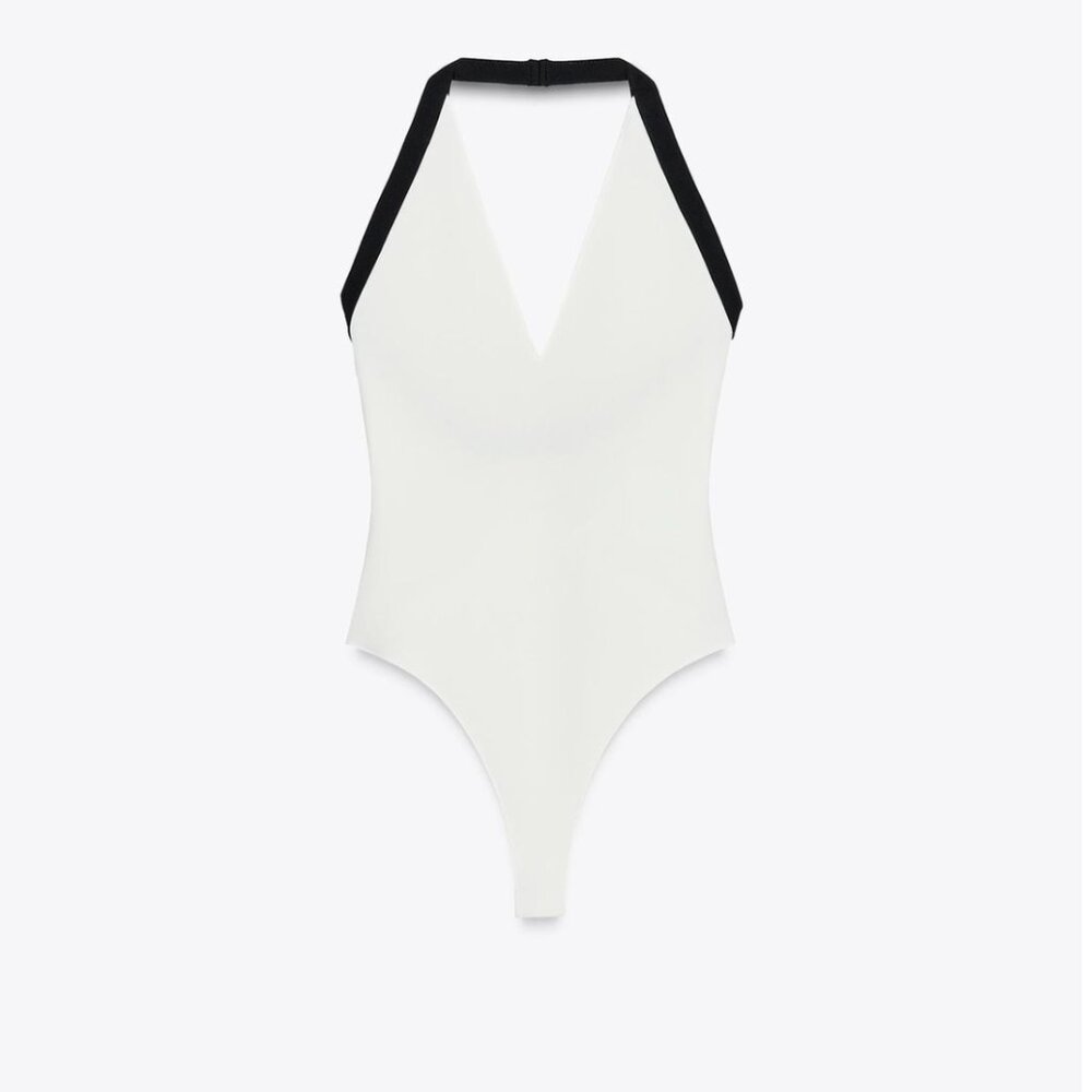 ZARA Stretch Contrast Bodysuit – Sculpt Fabric – Size M - Picture 6 of 13